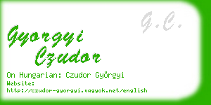 gyorgyi czudor business card